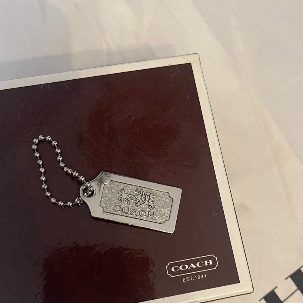 Coach Metallic Tag Keychain - Picture 2 of 4